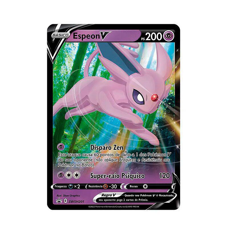 Lata Pokémon Trading Card Game Espeon V - 31221 - Copag - Deck de